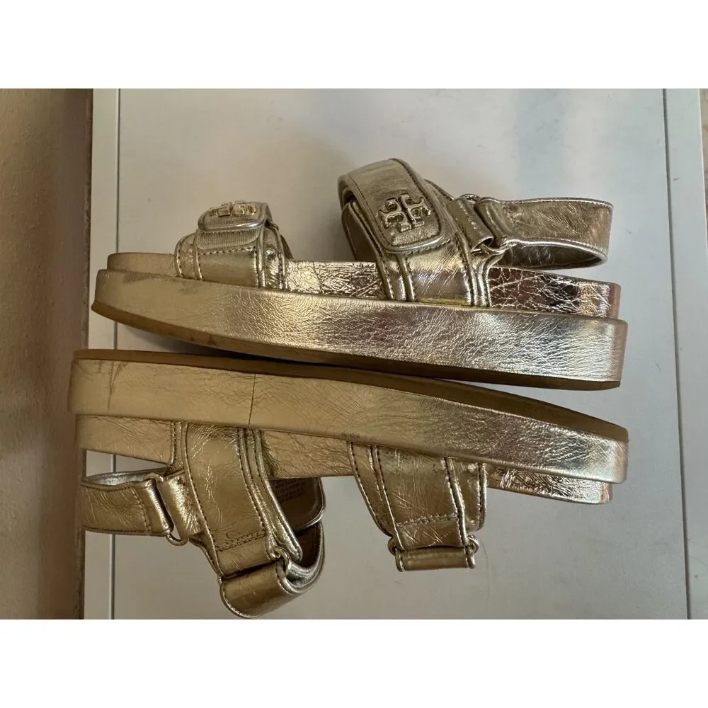 Tory Burch Kira Sport Sandals Metallic Gold